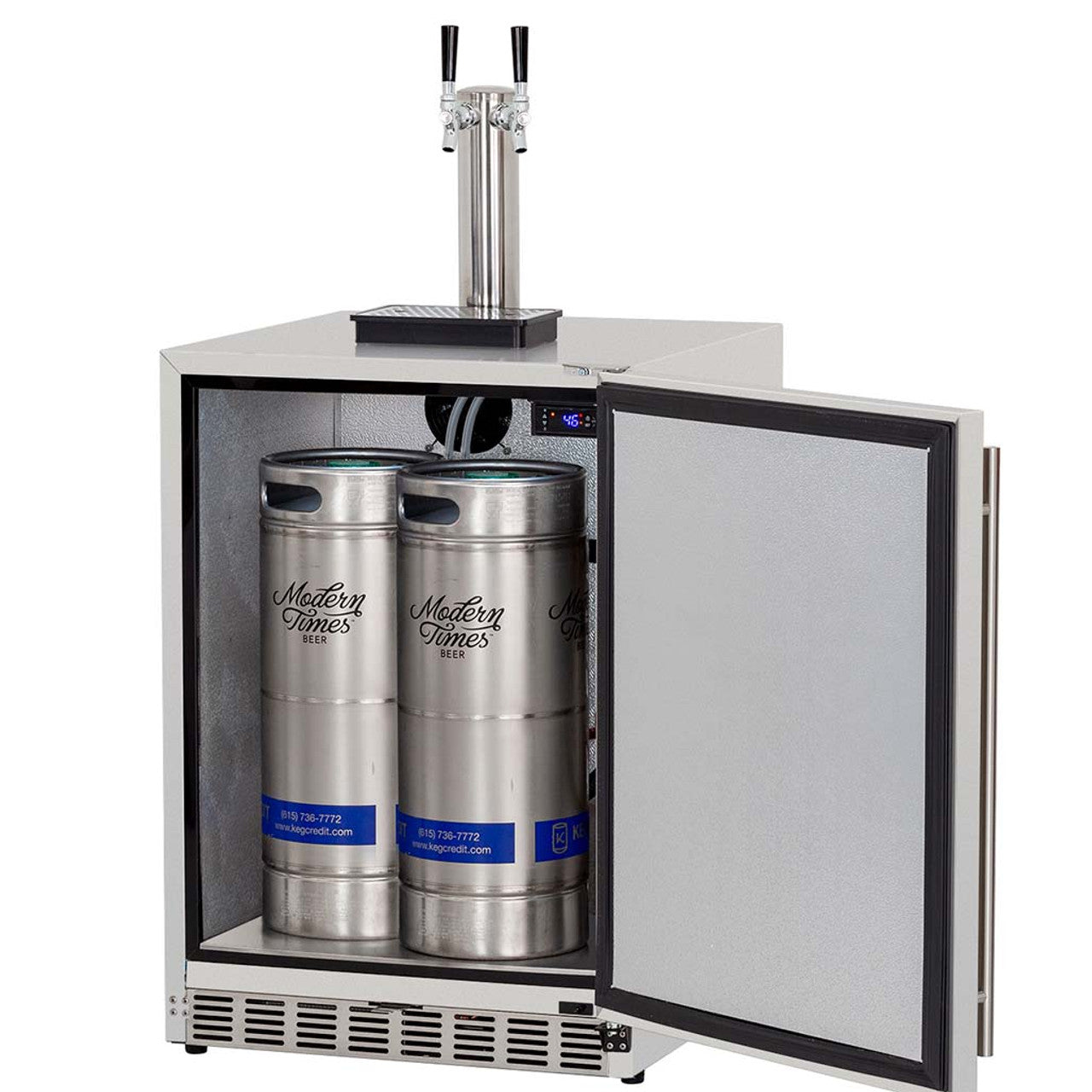 TrueFlame 24" 6.6 C.u. Deluxe Outdoor Rated Kegerator (Available in 3 Tap Types) - AMD-RFR-24DK
