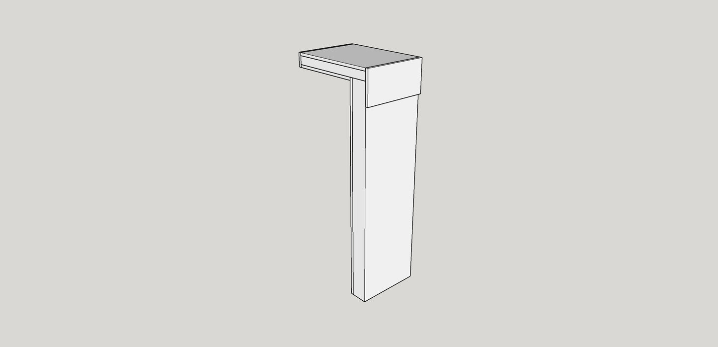 Exterus 12-Inch Bar Section, Fully Welded, 42-Inch Tall (Unfinished) - 12BT42