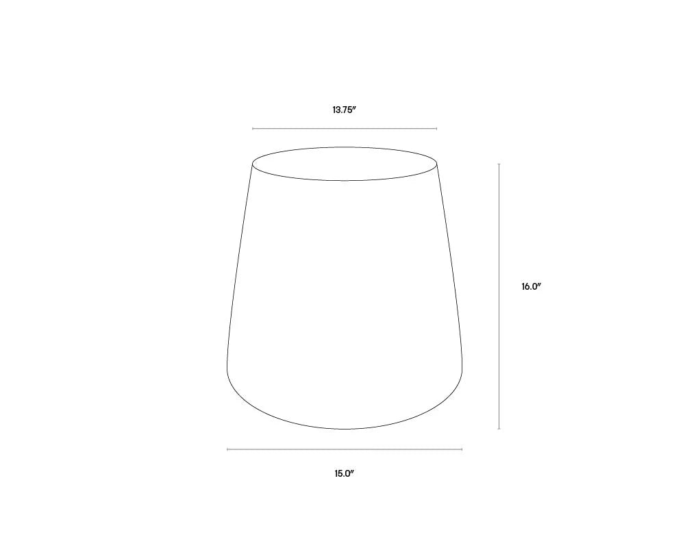 SUNPAN Aries End Table - Marble Look
