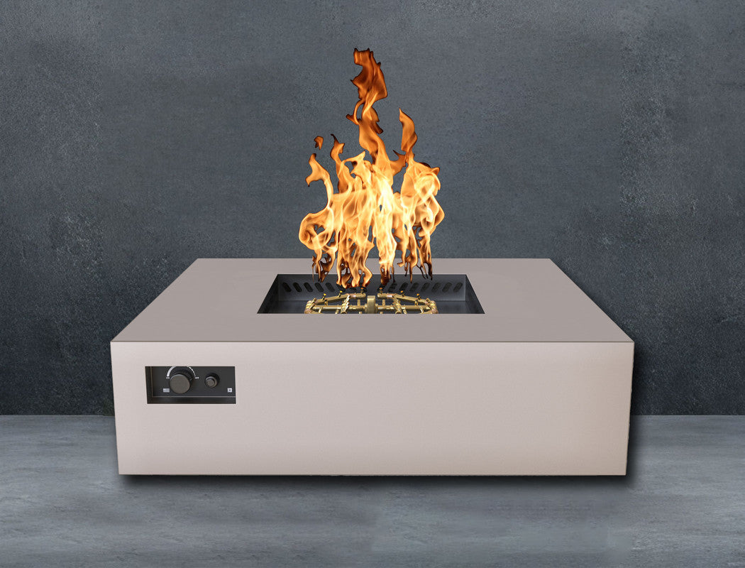 Warming Trends AON S56-Square 56 in x 56 in x 18 in Fire Table, Sand Pebble, Platinum Ignition, LP