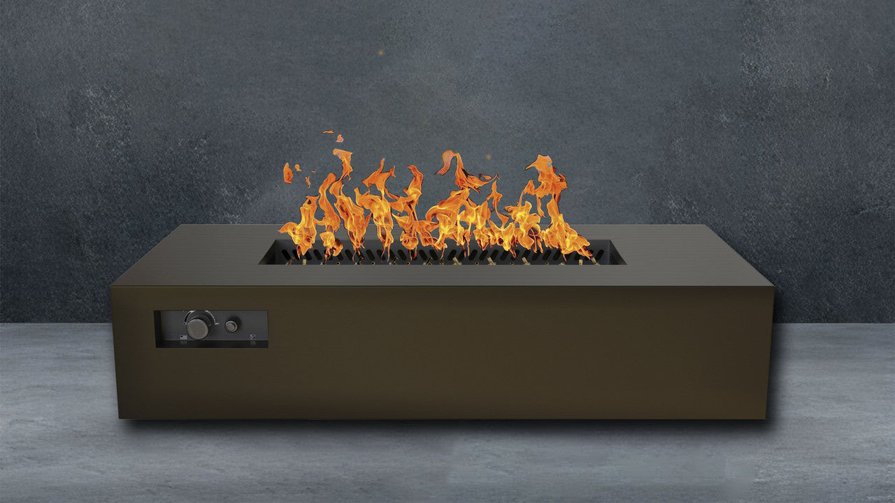 Warming Trends AON R72-Rectangle 72 in x 38 in x 18 in Fire Table, Bronze, PBIK Ignition, NG