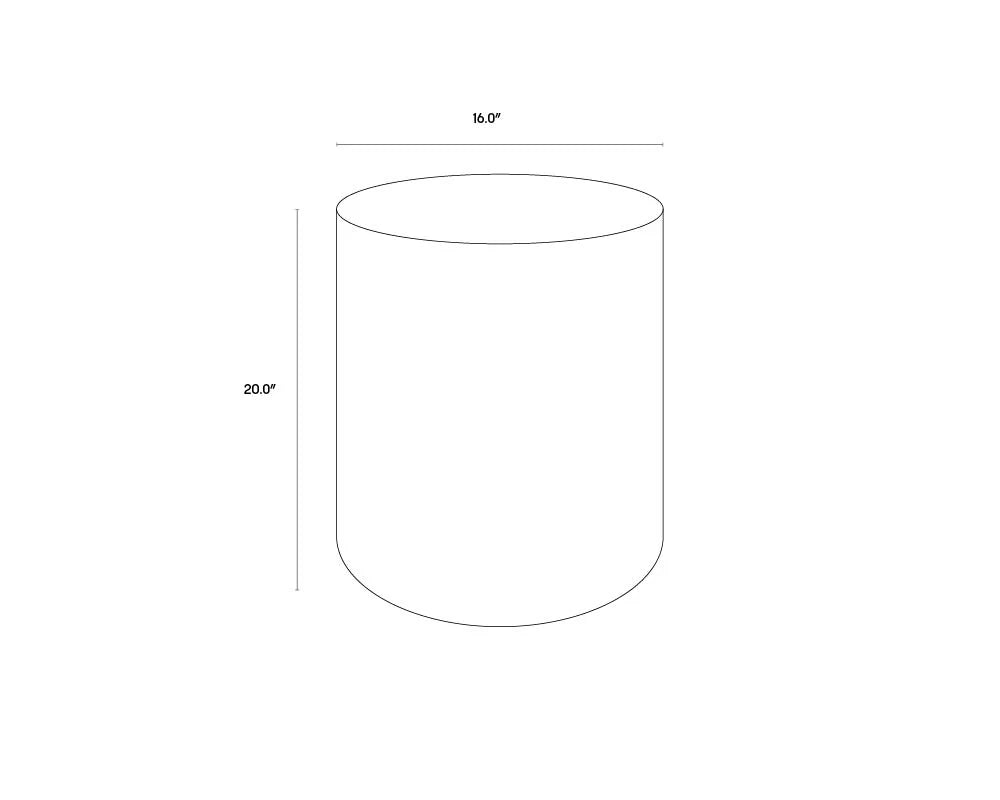 SUNPAN Diaz End Table - Marble Look