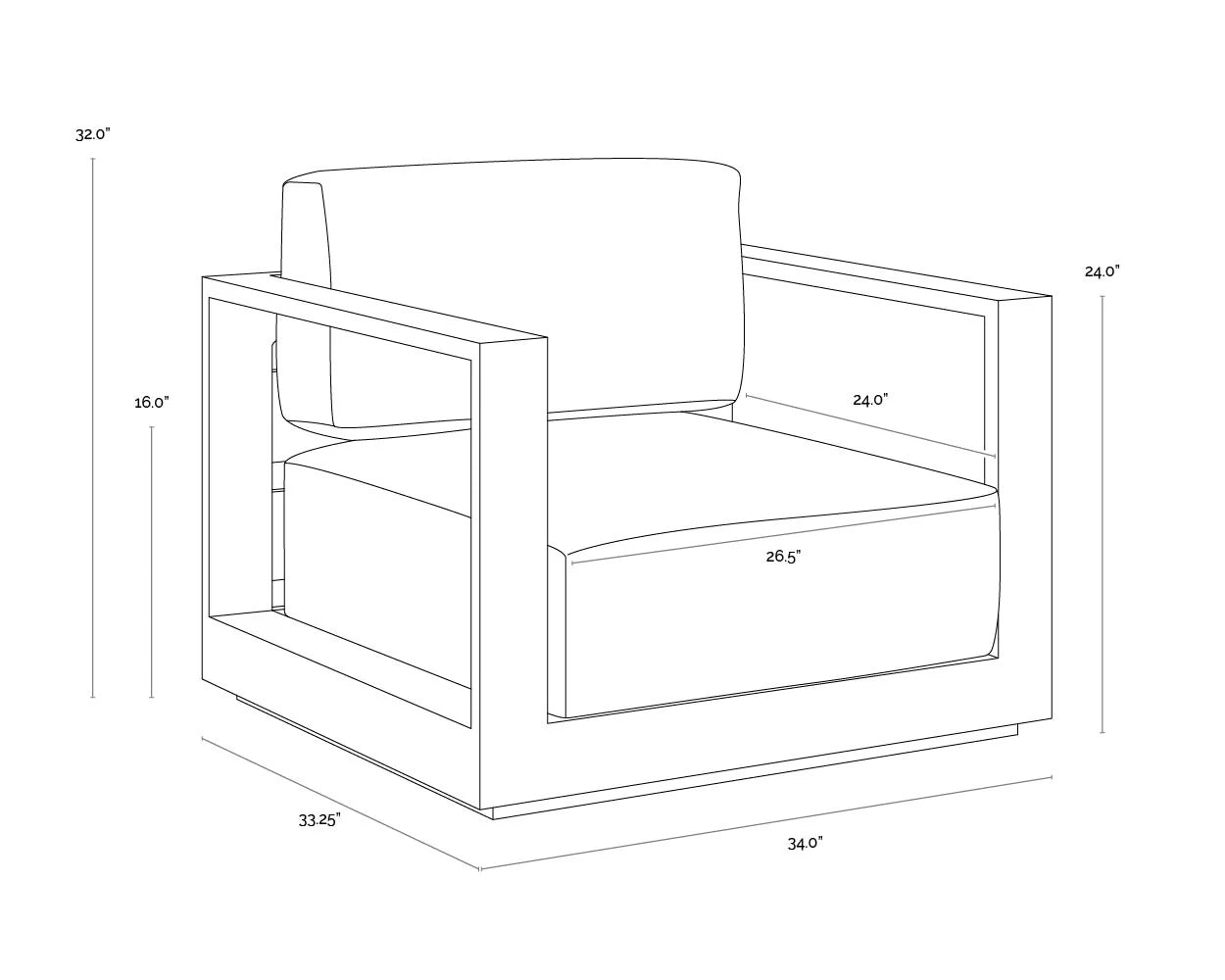 SUNPAN Tavira Armchair – Greige
