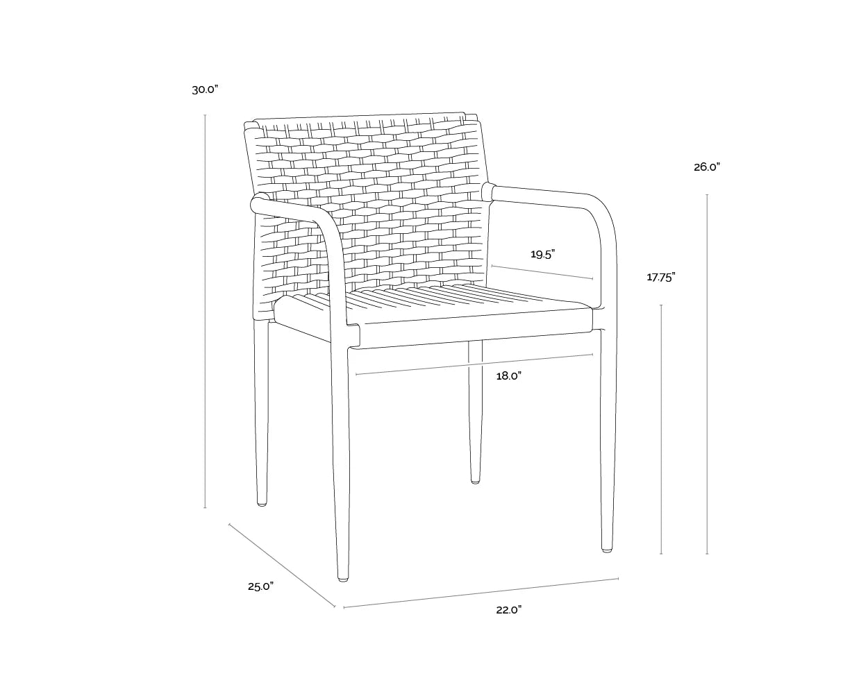 SUNPAN Casella Stackable Dining Armchair