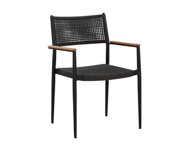 SUNPAN Nava Stackable Dining Armchair – Black