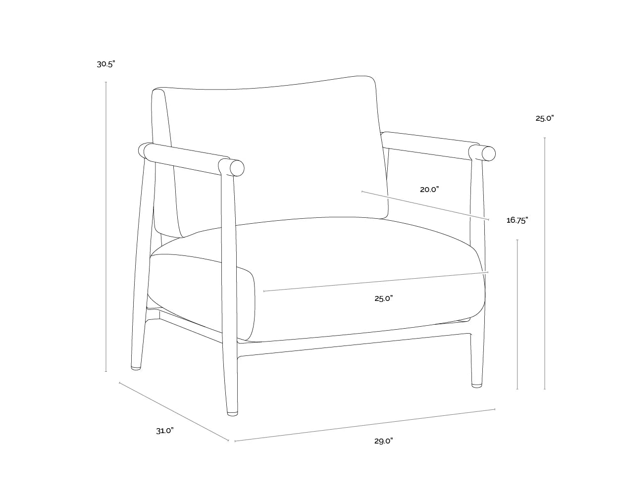 SUNPAN Muros Lounge Chair – Greige
