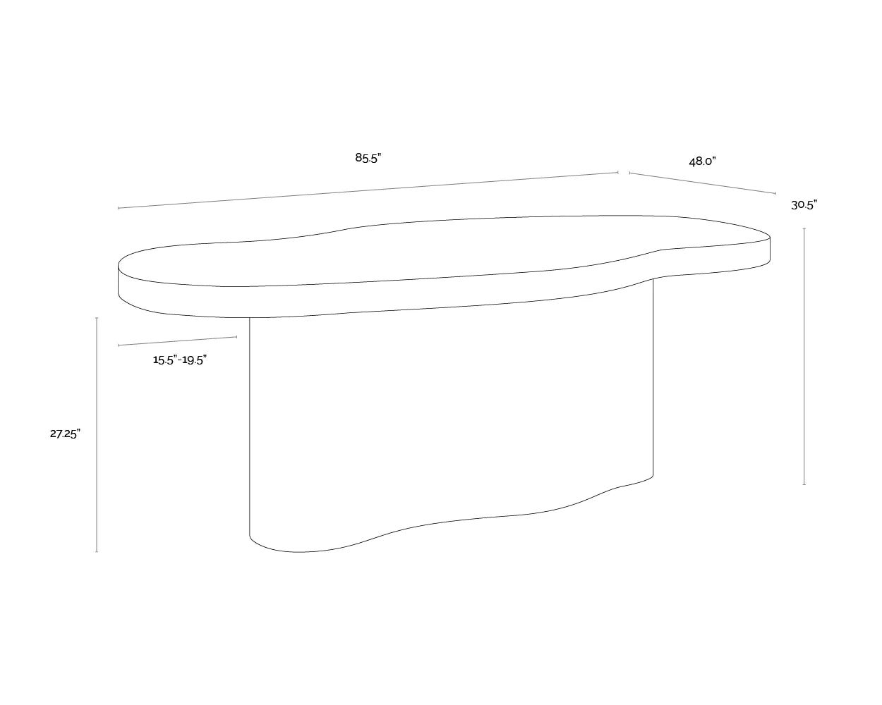 SUNPAN Idris Dining Table – 86"