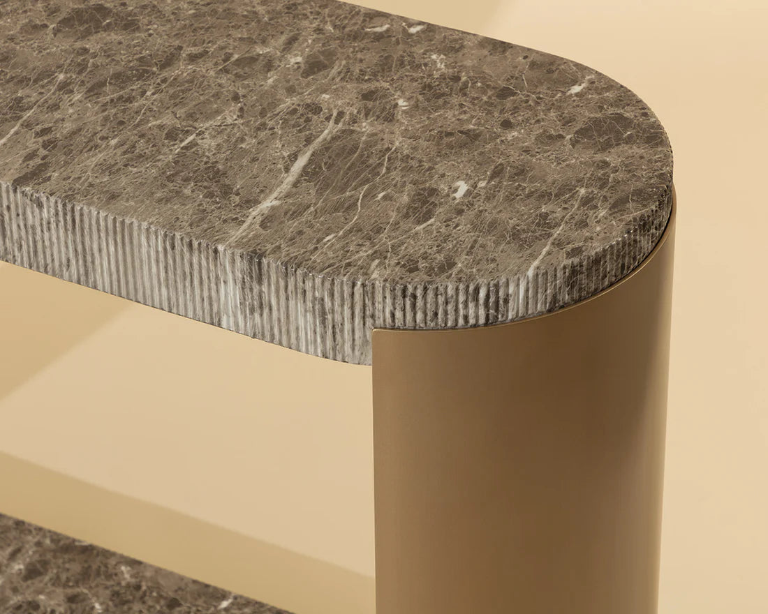 SUNPAN Cavette Console Table - Marble Look