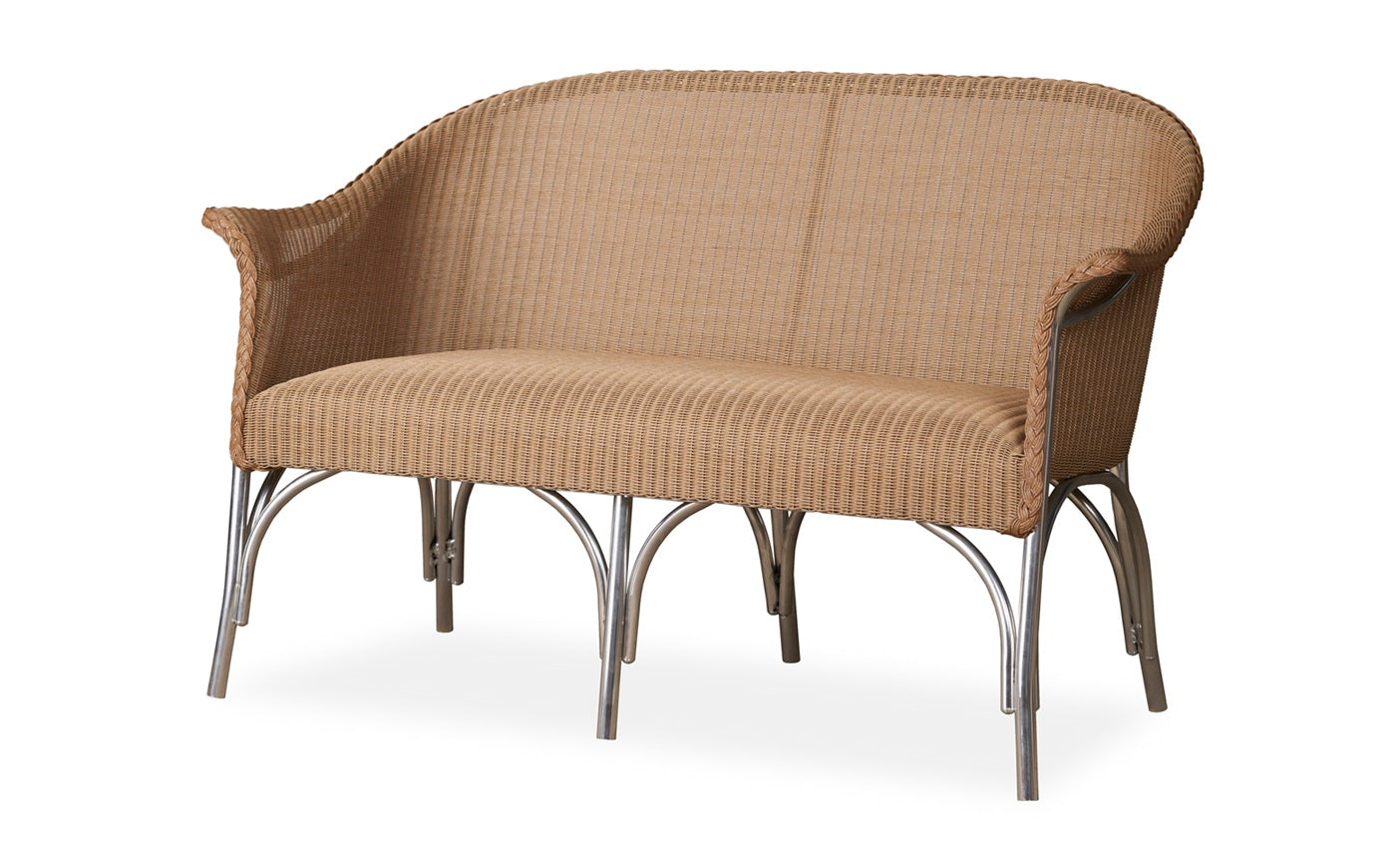 Lloyd Flanders All Seasons Settee with Padded Seat - 124359