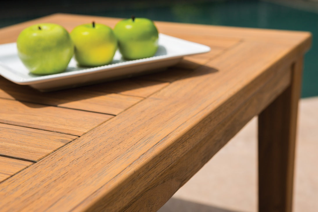 Lloyd Flanders Teak 45" Rectangular Tapered Leg Cocktail Table - 286444