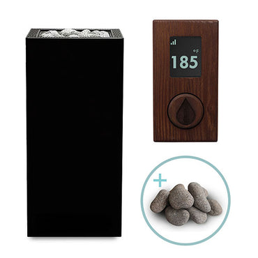 HUUM CORE Series Sauna Heater Package, Black Exterior, Up to 10.5kW