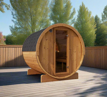 SaunaLife Model E6W ERGO Series Sauna Barrel with Rear Window