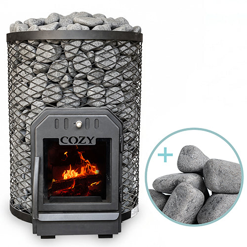 Cozy Heat O Series Sauna Stove Package, up to 18kW