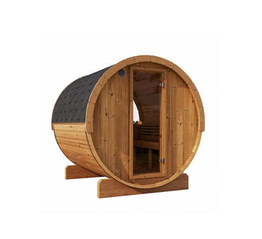 SaunaLife Model E7W ERGO Series 4-Person Sauna Barrel with Rear Window