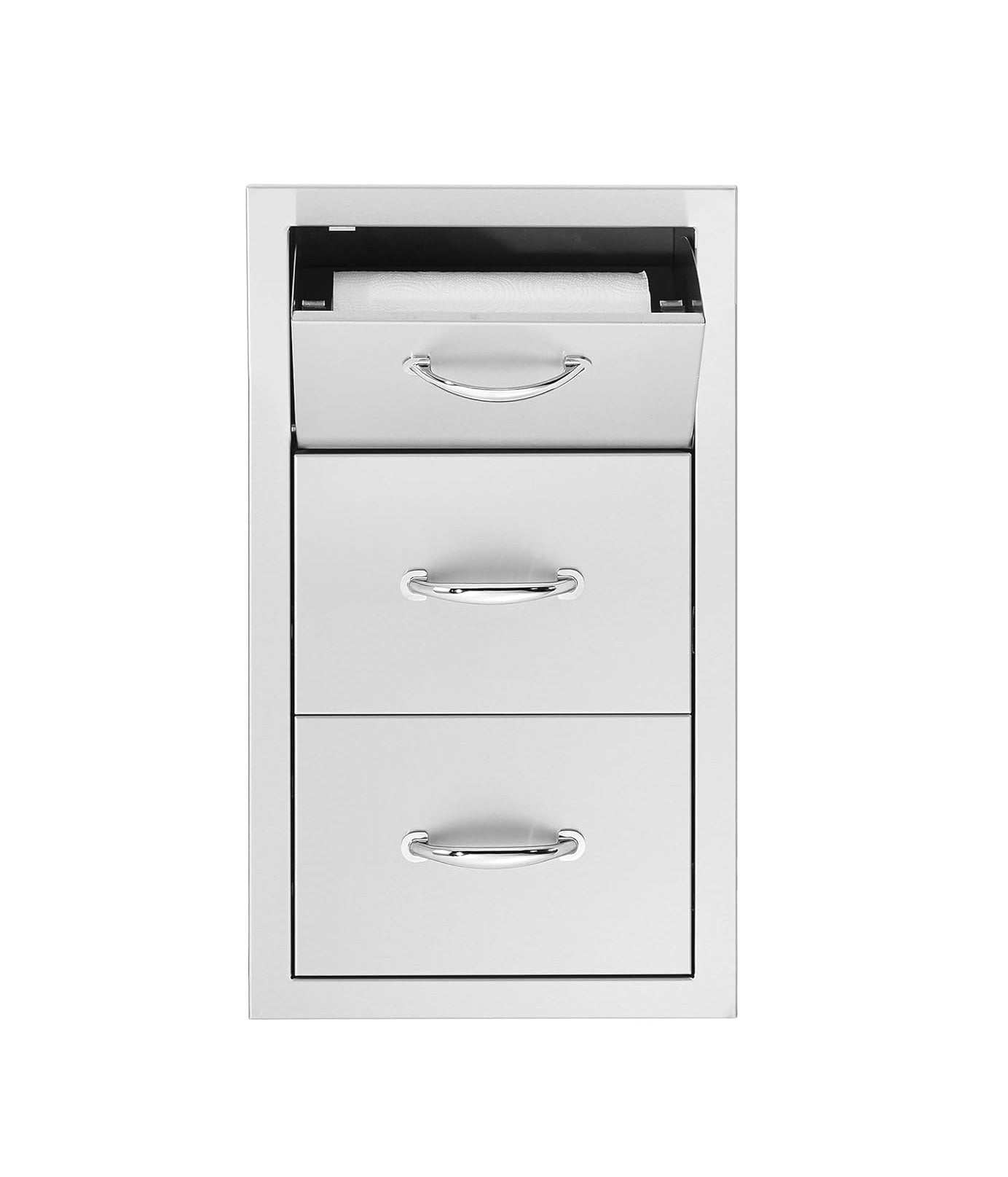 TrueFlame 17" Vertical 2-Drawer & Paper Towel Holder Combo Masonry - TF-TDC-17M-A