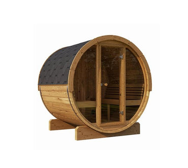 SaunaLife Model E7G ERGO Series Sauna Barrel with Glass Front
