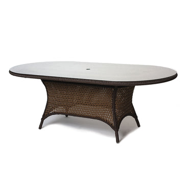 Lloyd Flanders Grand Traverse 84" Oval Umbrella Dining Table - 71084