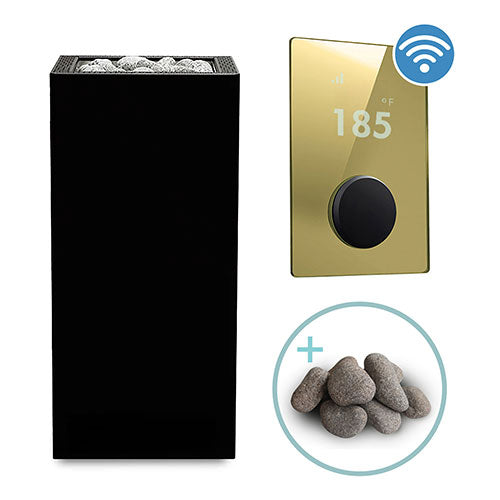 HUUM CORE Series Sauna Heater Package, Black Exterior, Up to 10.5kW