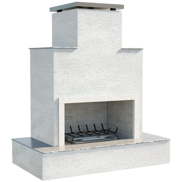 Cal Flame Tahiti – Contemporary Outdoor Gas Fireplace W/ Bottom Wrap-Around Mantel