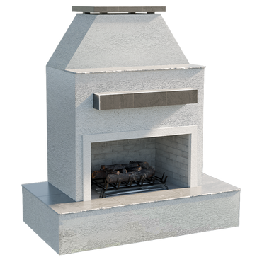 Cal Flame Key West – Modern Outdoor Gas Fireplace w/ Wrap-Around Mantel