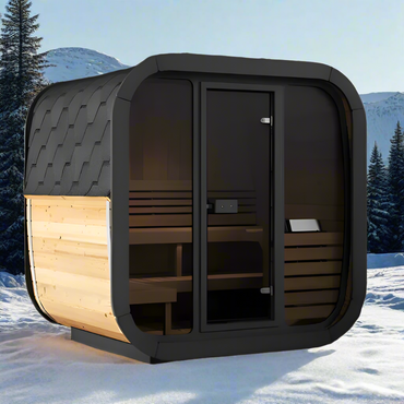 SaunaLife Model CL5G Cube-Series Outdoor Home Sauna Kit, 4 Persons