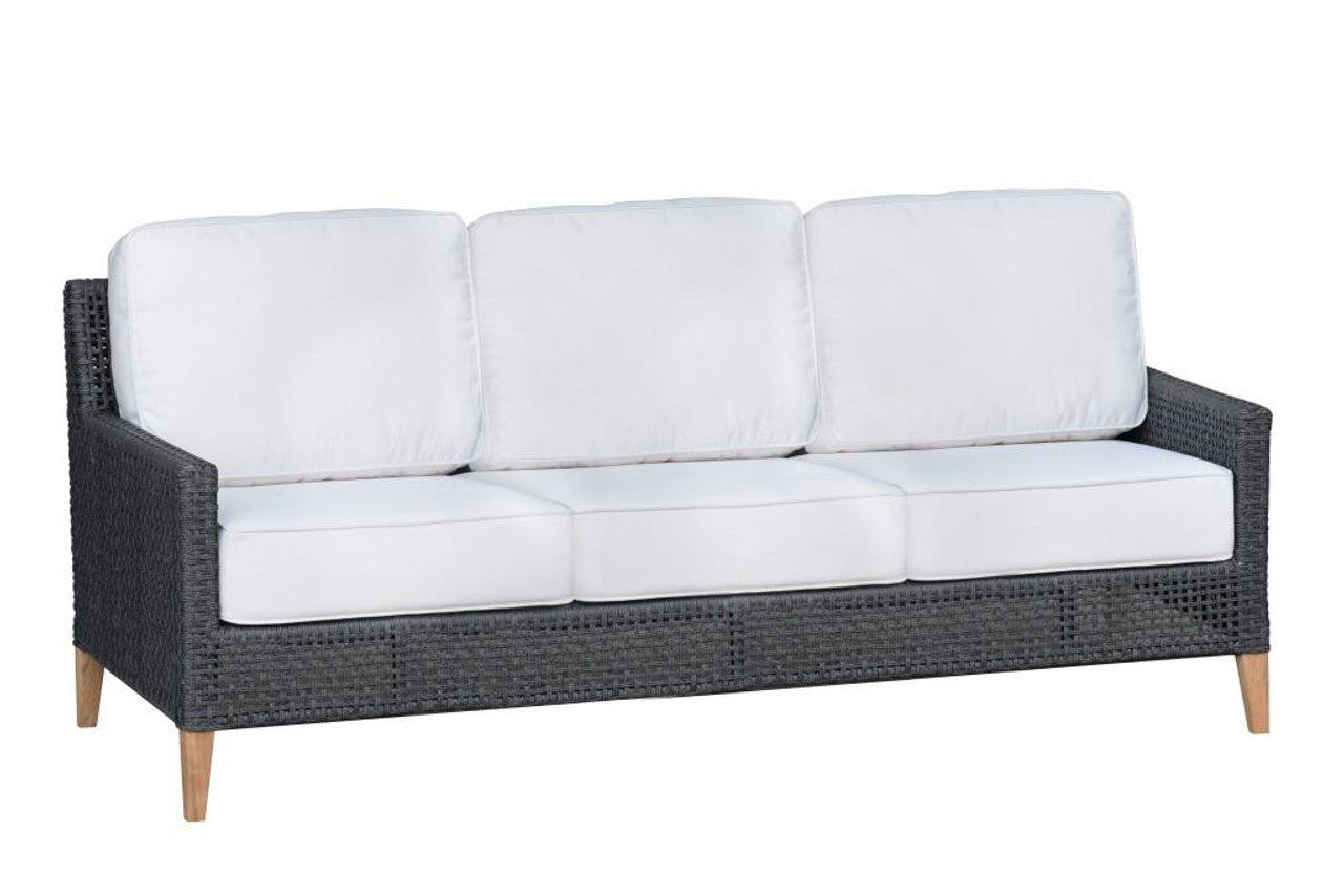 Royal Teak Collection Cannes 3-Seater Wicker Sofa with Standard Colored Cushion - CAN3S