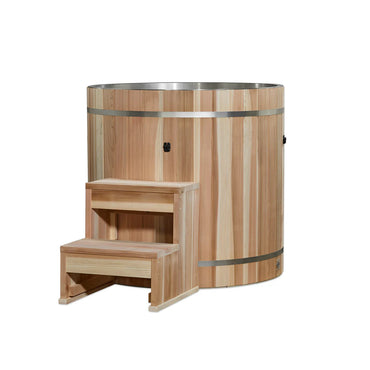 Golden Designs Saunas DCT Barrel - 304 Stainless Steel with Pacific Cedar Exterior-DCT-B-042-SSPC-34
