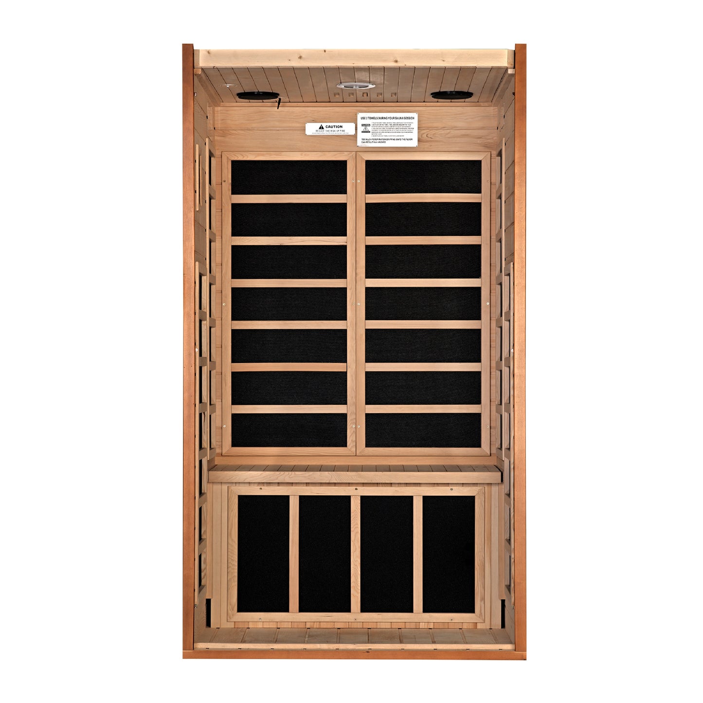 Golden Designs Saunas Dynamic Avila 1-2-person Low EMF (Between 5-10MG) FAR Infrared Sauna (Canadian Hemlock)-DYN-6103-01