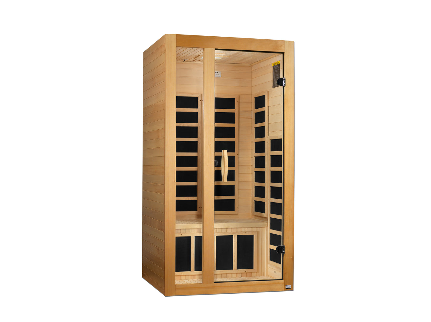 Golden Designs Saunas Dynamic Gracia 1-2-person Low EMF (Between 5-10MG) FAR Infrared Sauna (Canadian Hemlock)-DYN-6119-01