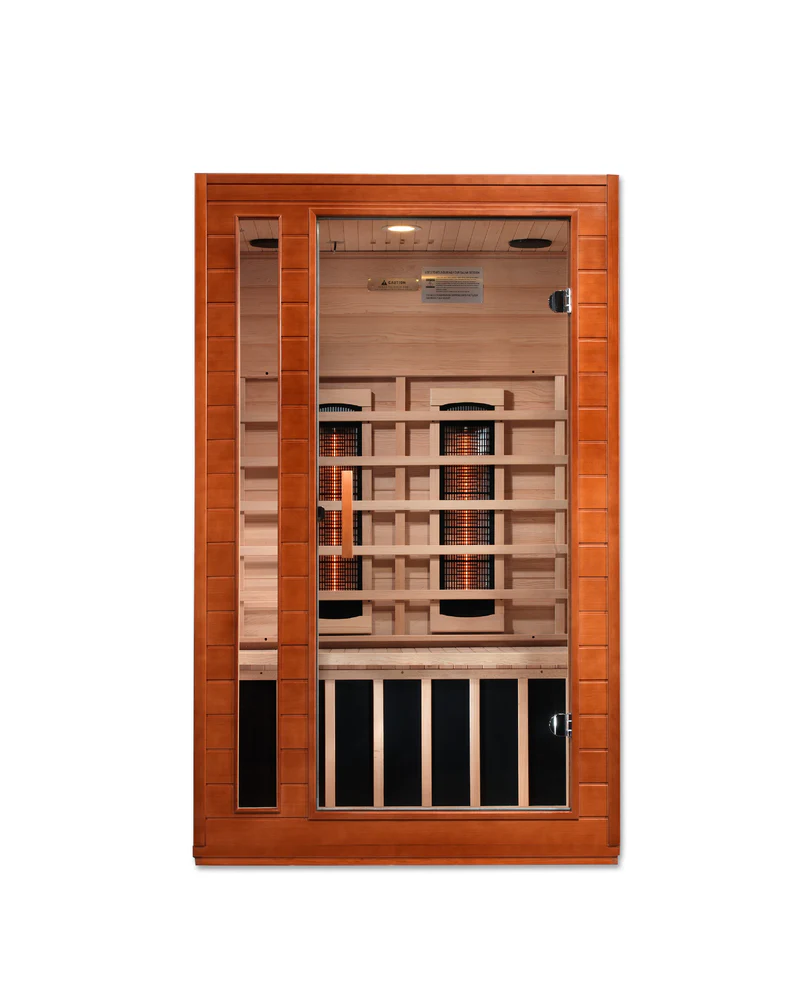 Golden Designs Saunas Dynamic Cardoba 2-Person Full Spectrum Near Zero EMF (Under 3MG) FAR Infrared Sauna (Canadian Hemlock)-DYN-6203-02 FS