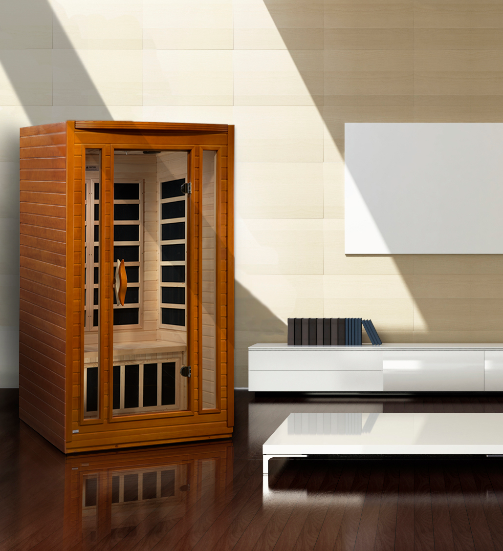 Golden Designs Saunas Dynamic San Marino 2-person Low EMF (Between 5-10MG) FAR Infrared Sauna (Canadian Hemlock)-DYN-6206-01