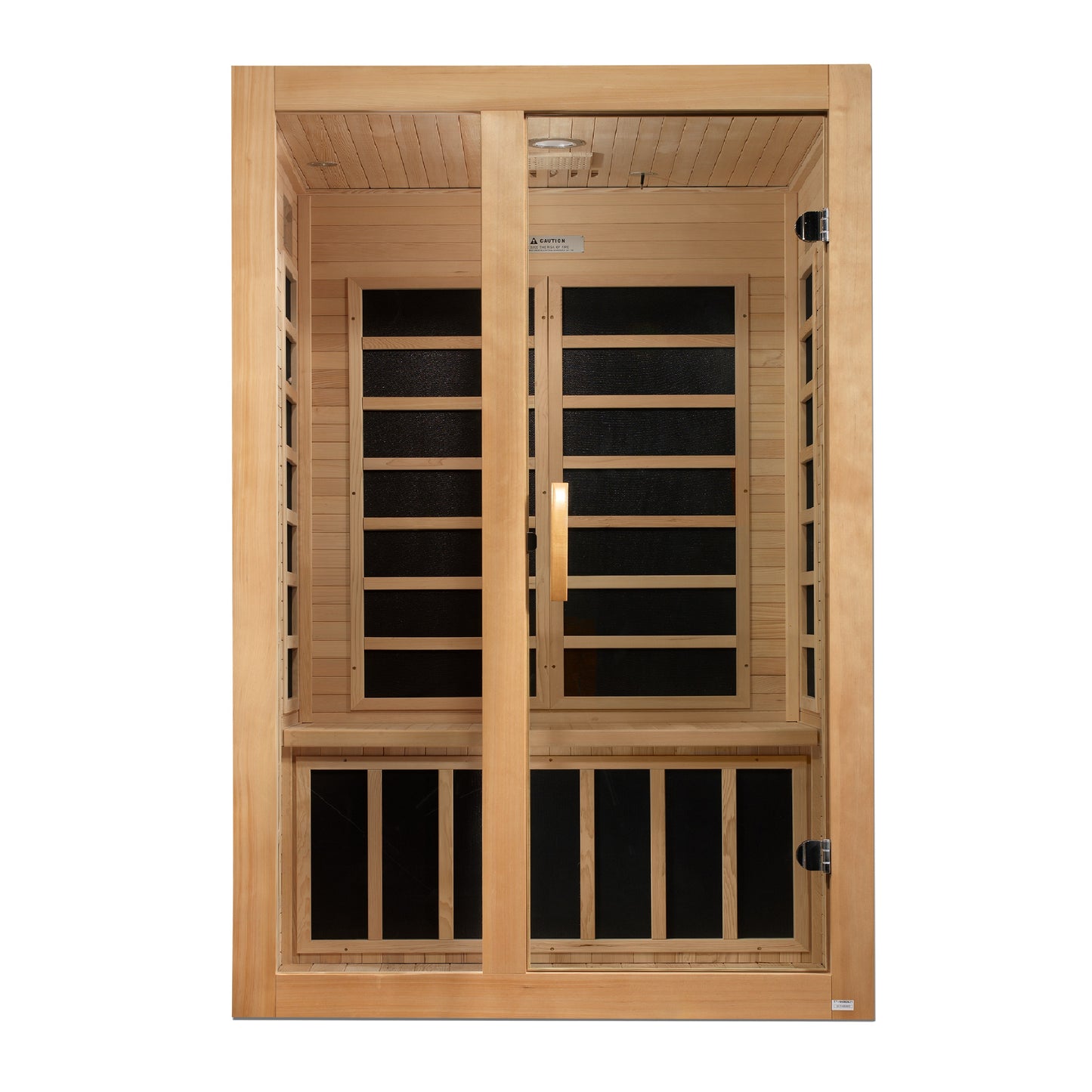 Golden Designs Saunas Dynamic Santiago 2-person Low EMF (Between 5-10MG) FAR Infrared Sauna (Canadian Hemlock)-DYN-6209-01