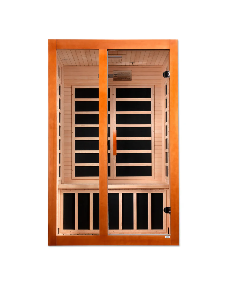 Golden Designs Saunas Dynamic Santiago Elite 2-person Ultra Low EMF (Between 3-5MG) FAR Infrared Sauna (Canadian Hemlock)-DYN-6209-02 Elite
