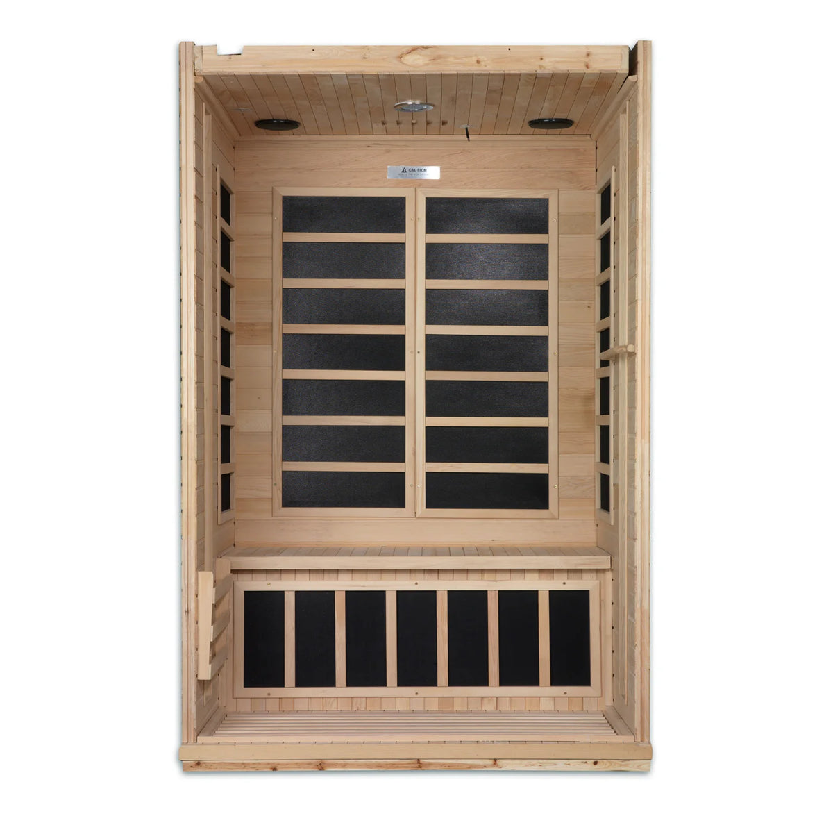 Golden Designs Saunas Dynamic Venice 2-person Low EMF (Between 5-10MG) FAR Infrared Sauna (Canadian Hemlock)-DYN-6210-01