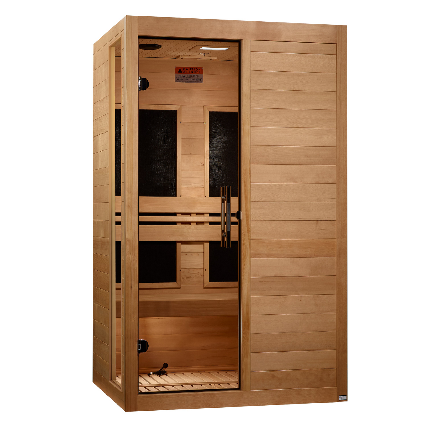 Golden Designs Saunas Dynamic Lucca Elite 2-person Ultra Low EMF (Between 3-5MG) FAR Infrared Sauna (Canadian Hemlock)-DYN-6215-05 Elite