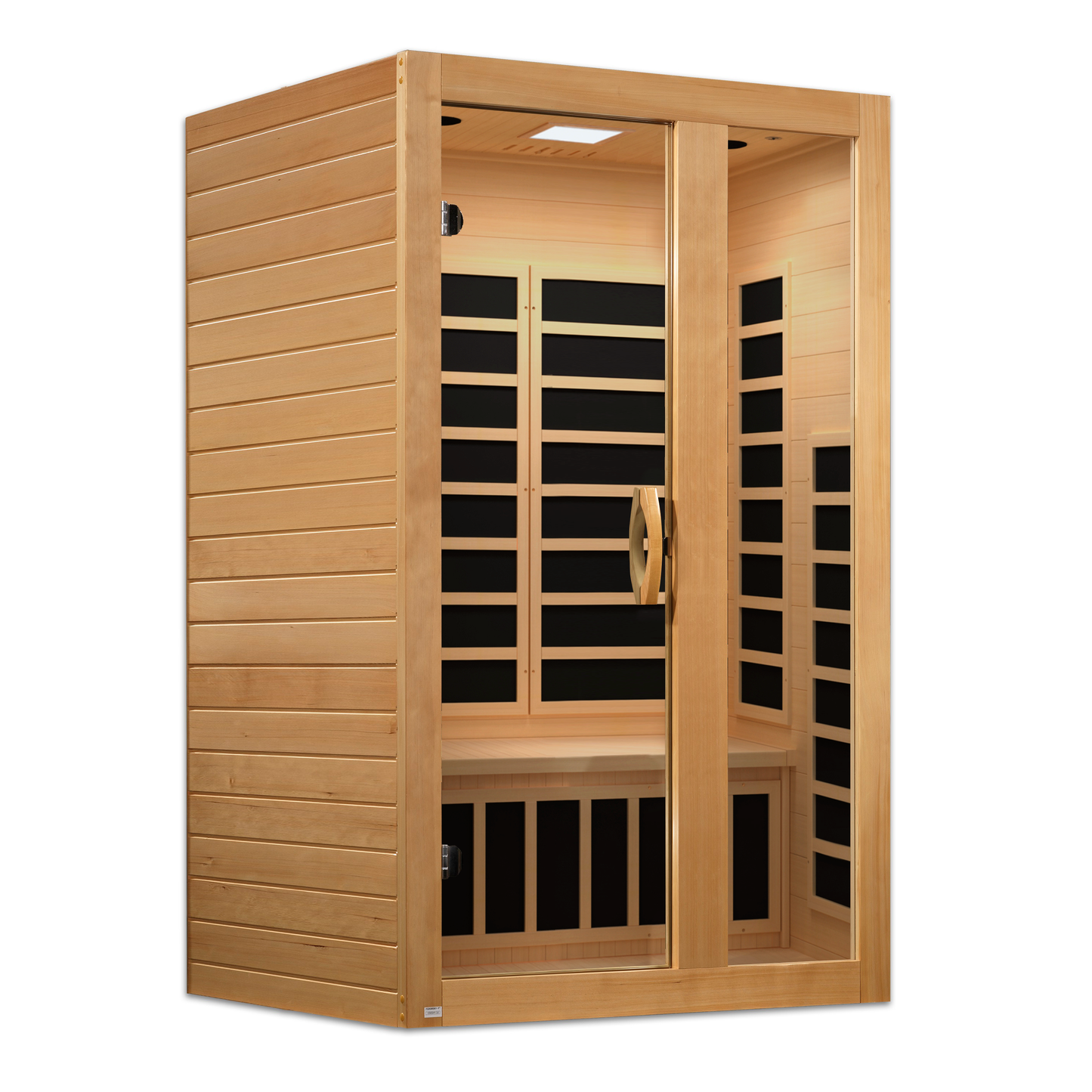 Golden Designs Saunas Dynamic Serena Elite 2-person Ultra Low EMF (Between 3-5MG) FAR Infrared Sauna (Canadian Hemlock)-DYN-6229-01 Elite