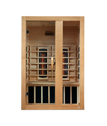Golden Designs Saunas Dynamic Serena 2-Person Full Spectrum Near Zero EMF (Under 3MG) FAR Infrared Sauna (Canadian Hemlock)-DYN-6229-03 FS