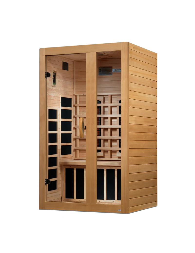 Golden Designs Saunas Dynamic Serena 2-Person Full Spectrum Near Zero EMF (Under 3MG) FAR Infrared Sauna (Canadian Hemlock)-DYN-6229-03 FS