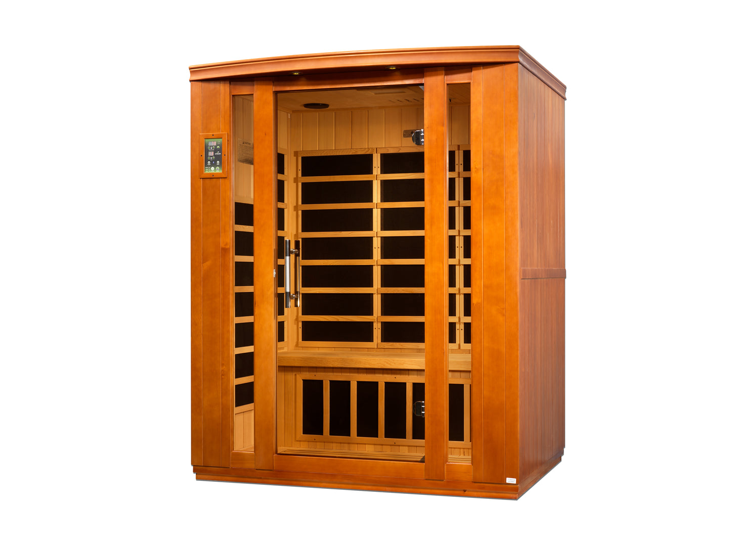 Golden Designs Saunas Dynamic Bellagio 3-person Low EMF (Between 5-10MG) FAR Infrared Sauna (Canadian Hemlock)-DYN-6306-02