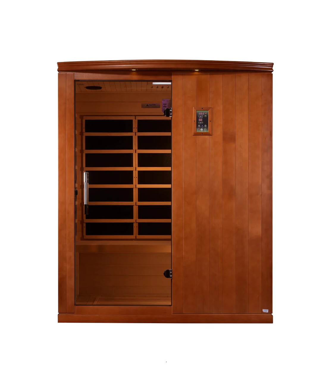 Golden Designs Saunas Dynamic Madrid Elite 3-person Ultra Low EMF (Between 3-5MG) FAR Infrared Sauna (Canadian Hemlock)-DYN-6310-04 Elite