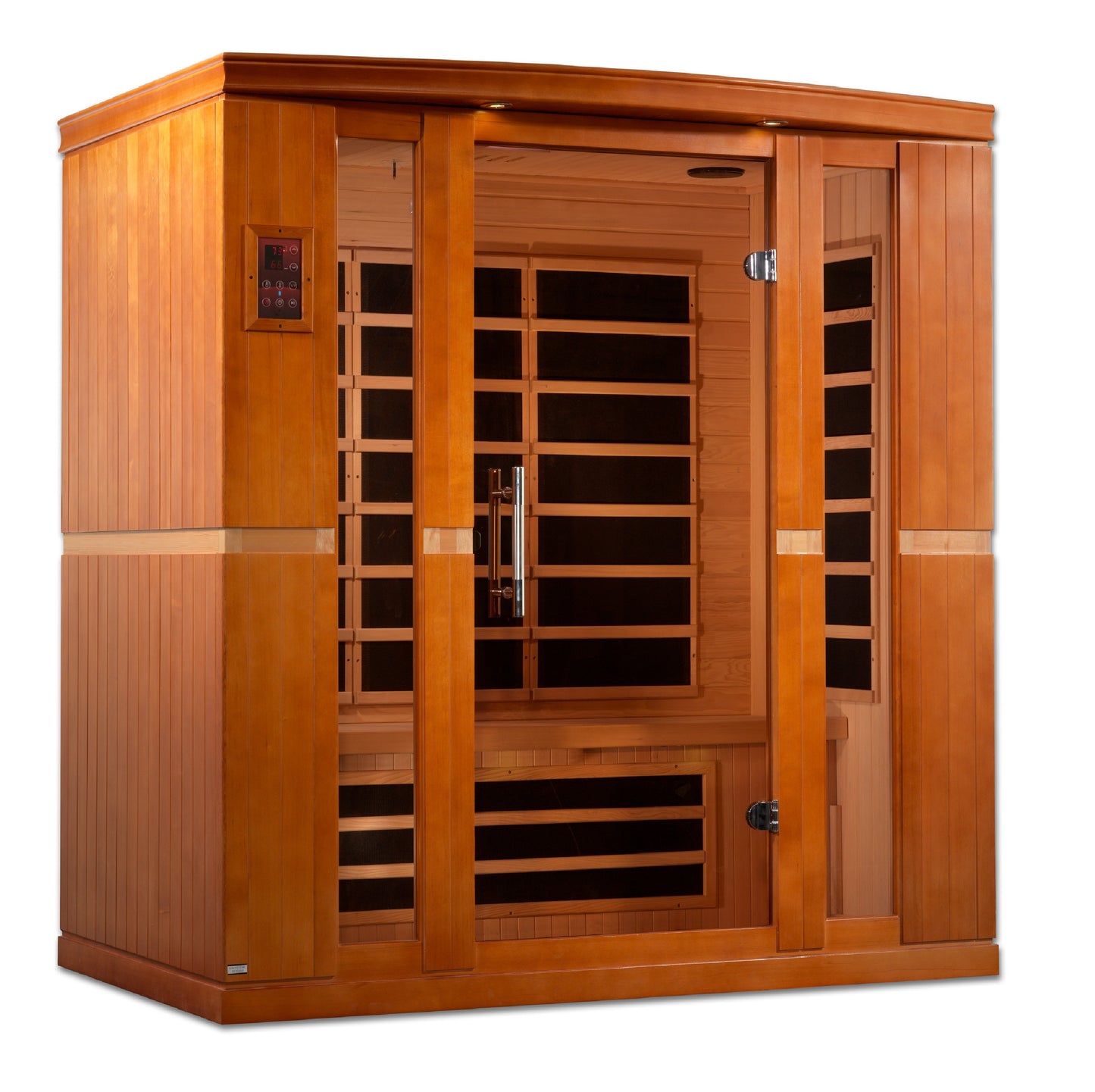 Golden Designs Saunas Dynamic Bergamo Elite 4-person Ultra Low EMF (Between 3-5MG) FAR Infrared Sauna (Canadian Hemlock)-DYN-6440-01 Elite