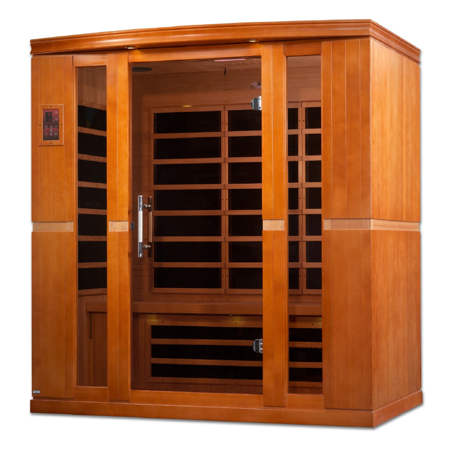 Golden Designs Saunas Dynamic Bergamo 4-person Low EMF (Between 5-10MG) FAR Infrared Sauna (Canadian Hemlock)-DYN-6440-01
