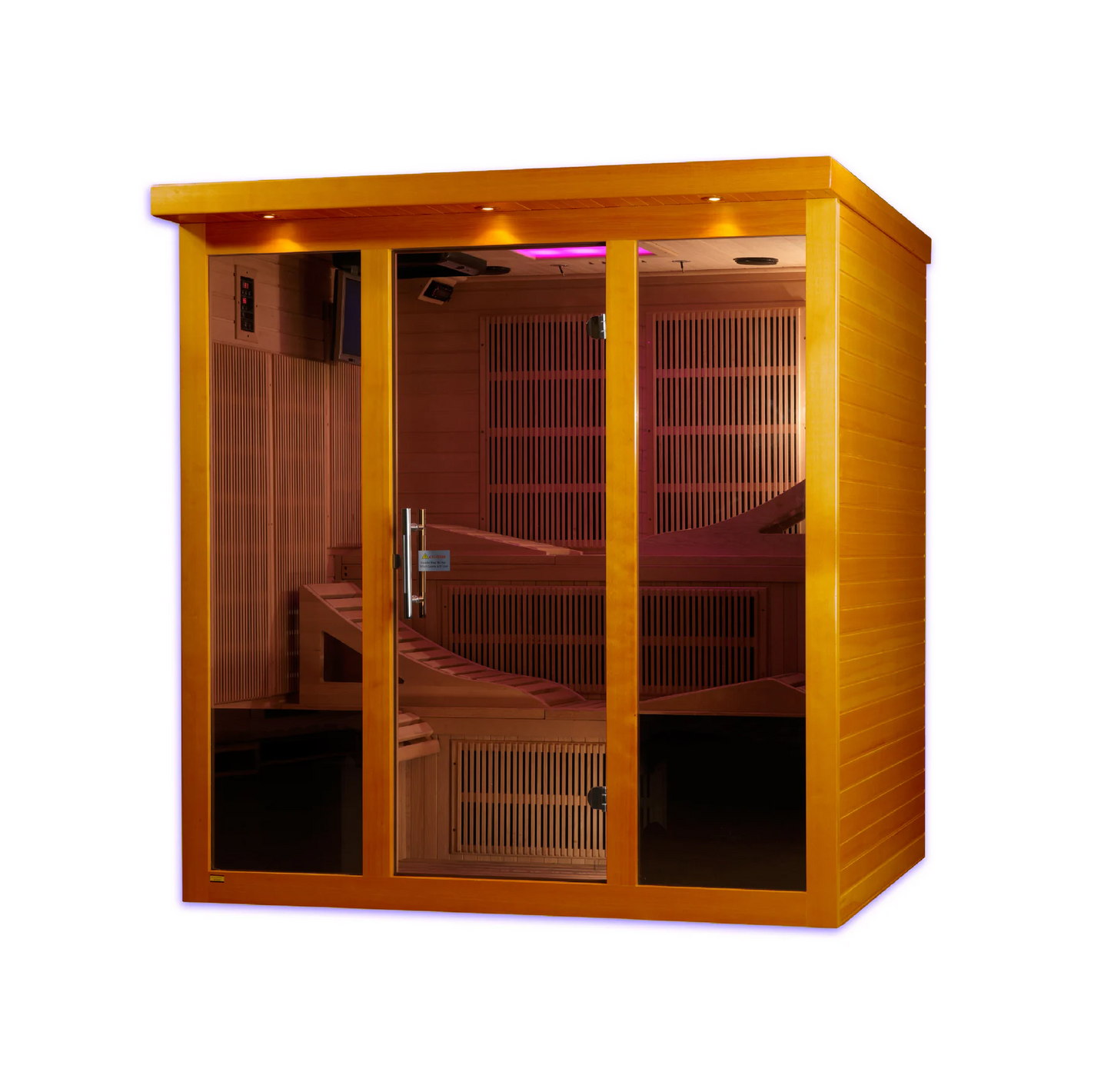 Golden Designs Saunas Dynamic Monaco Elite 6-person Ultra Low EMF (Between 3-5MG) FAR Infrared Sauna (Canadian Hemlock)-DYN-6996-01 Elite