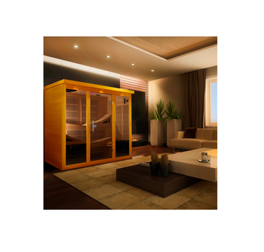 Golden Designs Saunas Dynamic Monaco Elite 6-person Ultra Low EMF (Between 3-5MG) FAR Infrared Sauna (Canadian Hemlock)-DYN-6996-01 Elite