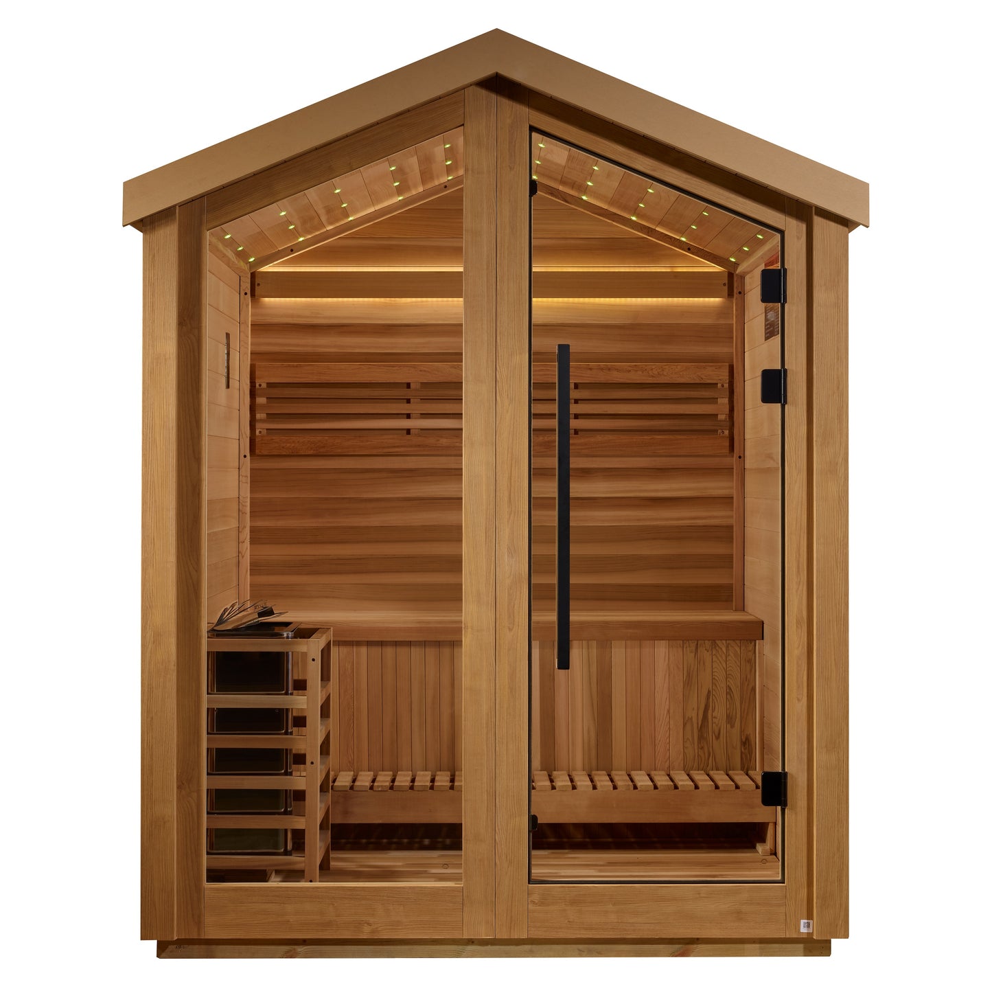 Golden Designs Saunas Golden Designs Savonlinna 3 Person Outdoor Traditional Sauna (GDI-8503-02) - Pacific Cedar-GDI-8503-02