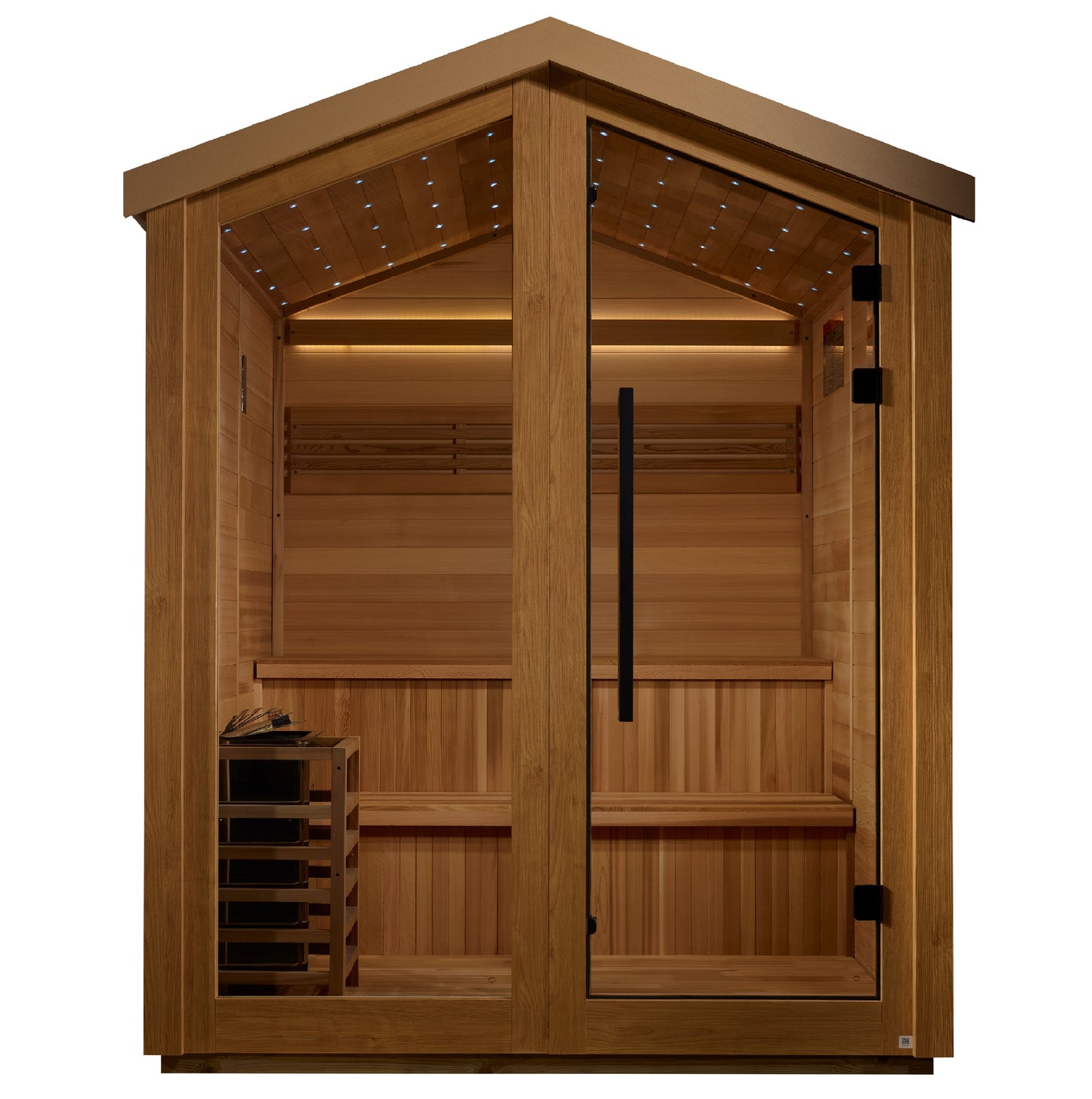 Golden Designs Saunas Golden Designs Kaarina 6 Person Outdoor Traditional Sauna (GDI-8506-04) - Black-GDI-8506-04