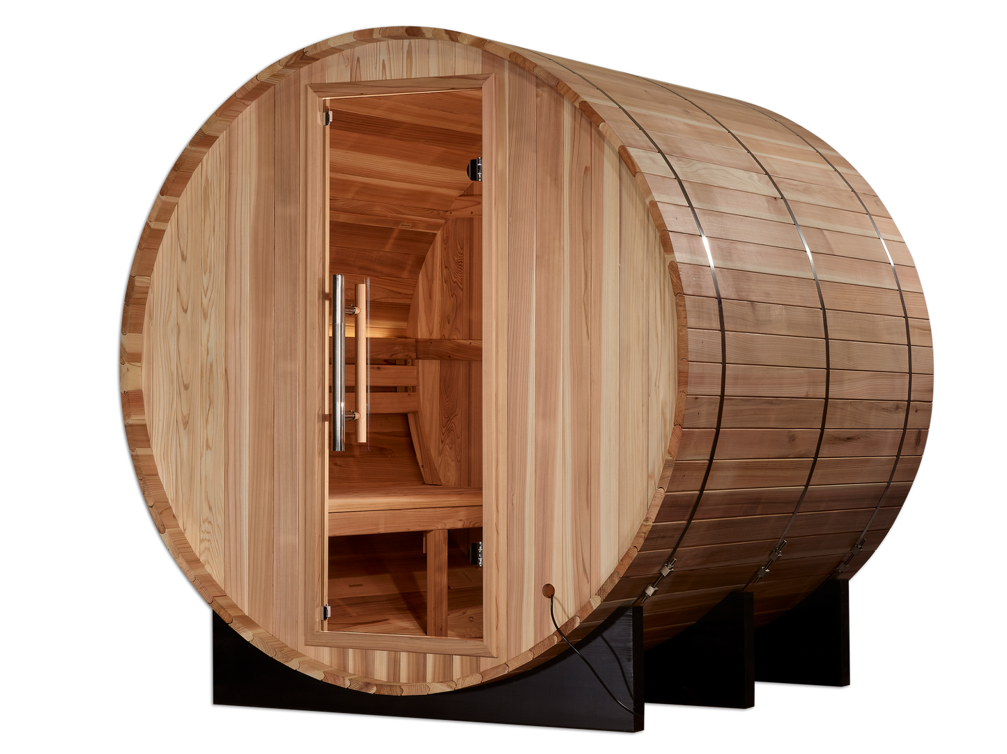 Golden Designs Saunas Golden Designs "St. Moritz" 2 Person Barrel Traditional Sauna - Pacific Cedar - GDI-B002-01