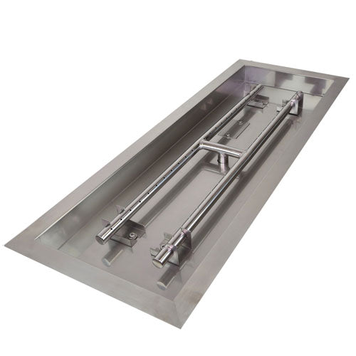 Grand Canyon Gas Logs Outdoor Rectangle Drop-In Pan with H-Burner