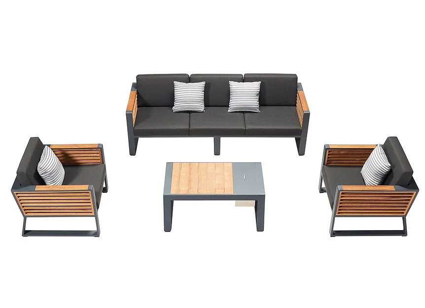 Higold New York Sofa 4 Pc. Seating Set – Nero – 204020