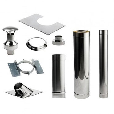 HUUM Sauna Wood Stove Chimney Set, Thru-Ceiling - H3100